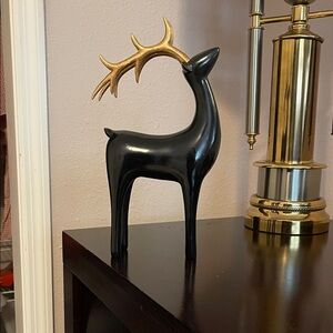 Black and Gold Reindeer Figurine